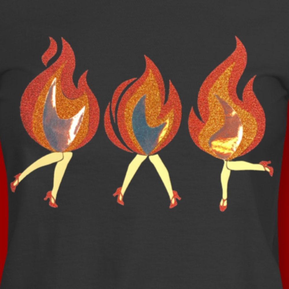 Dancing Flames Long Sleeved Unisex Tee